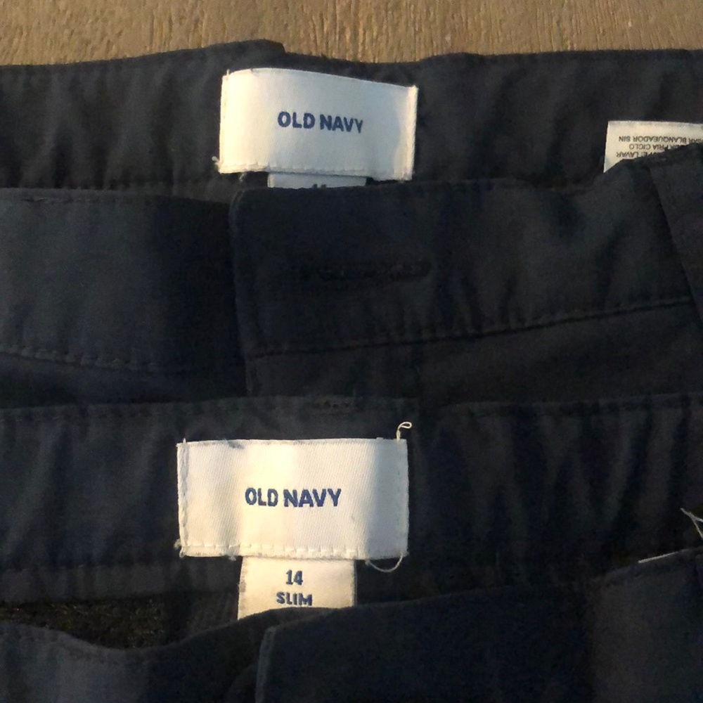 TWO PAIRS Boys Golf shorts Old Navy size 14